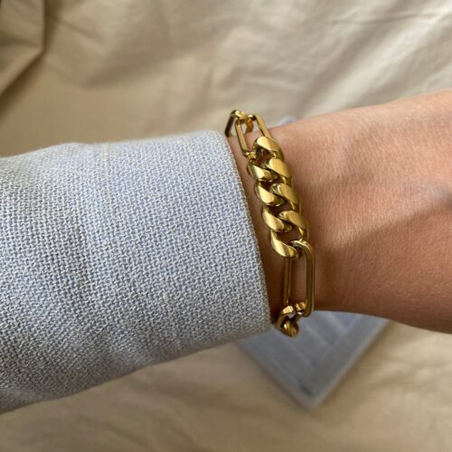 1_org_zoom-164.jpg Çelik Vintage Zincir Model Bileklik Gold Renk
